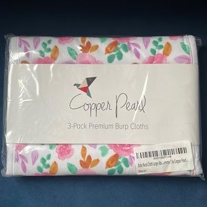 NWT: Copper Pearl 3-Pack Premium Burp cloths: Summer